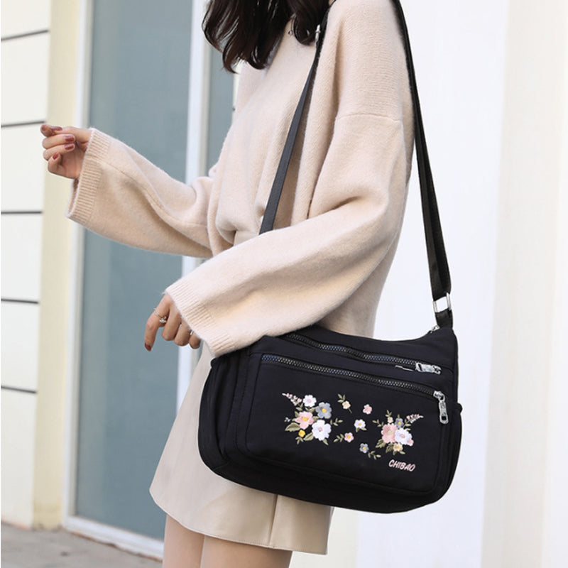 LoungeYard | Embroidered Flower Shoulder Bag — product view 4
