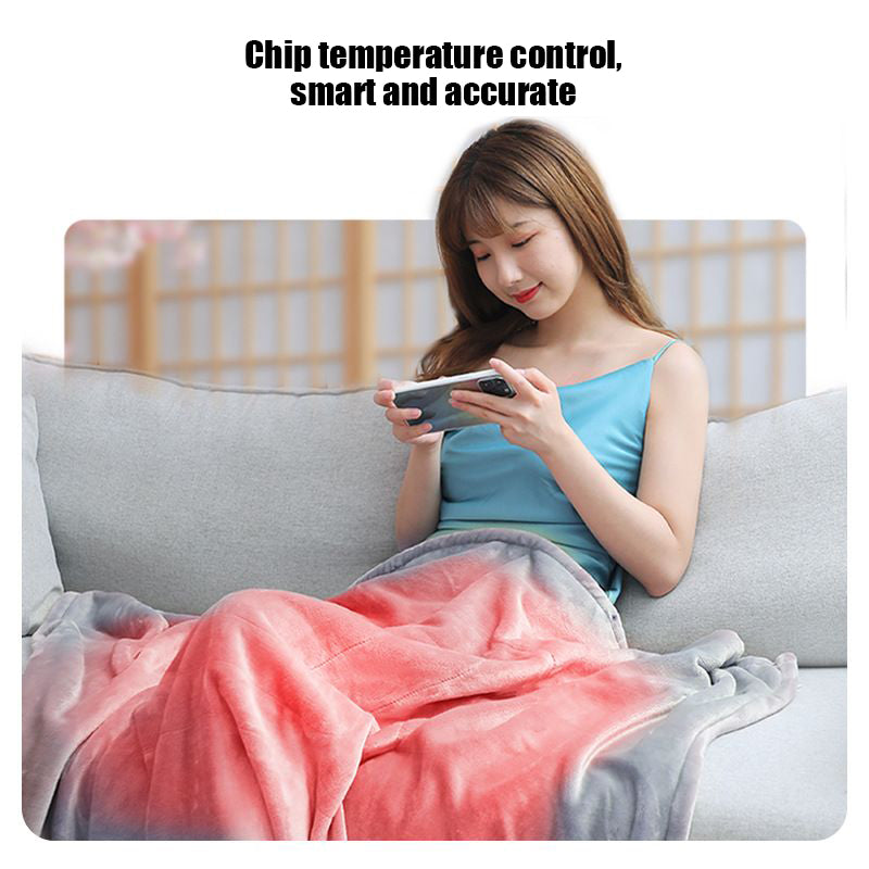 LoungeYard | Electrically heated flannel blanket with USB charging — product view 3