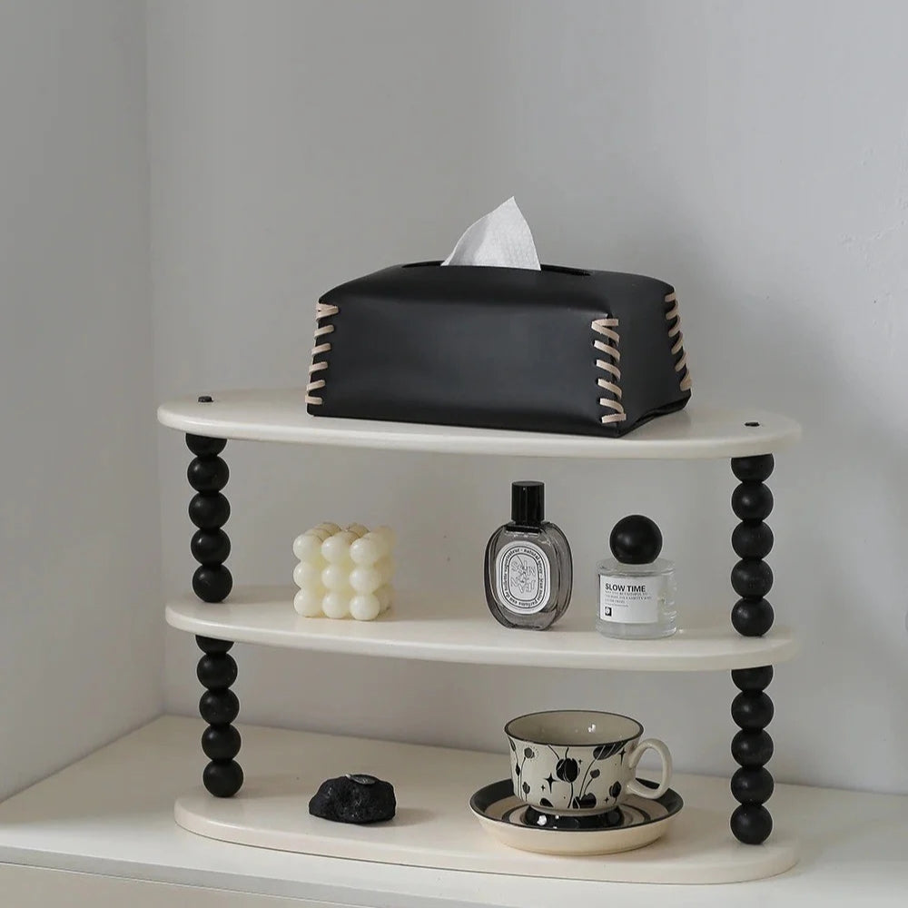 LoungeYard | Stitched Leather Tissue Box Holder — product view 4