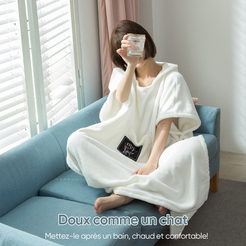 Terry bathrobe made of soft cotton fabric Girly | LoungeYard — product view 5