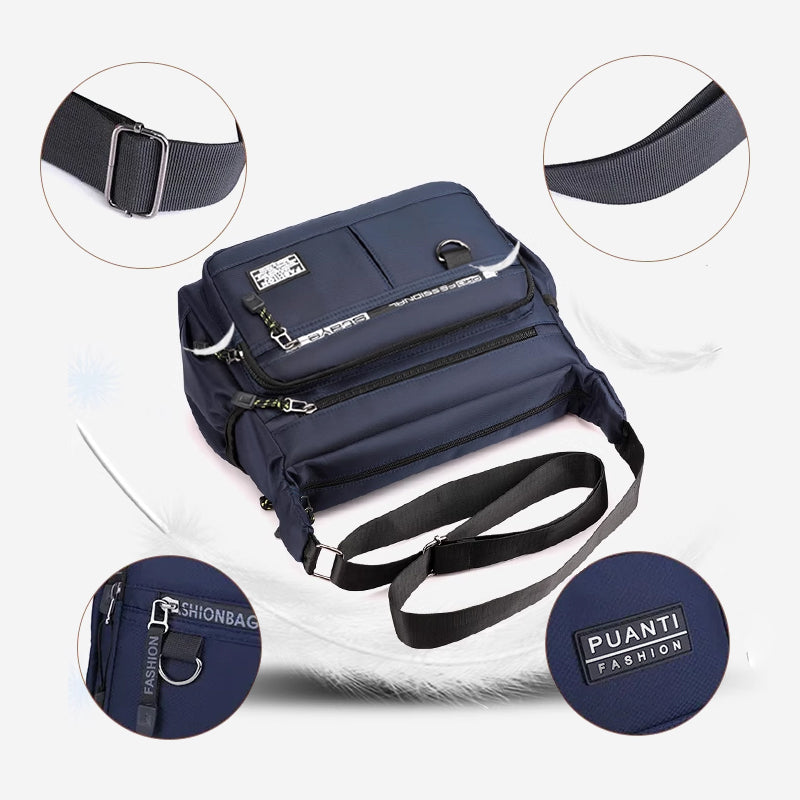 Men's messenger bag with multiple pockets | LoungeYard — product view 3