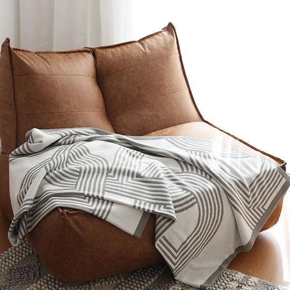 LoungeYard | Snuggle Maze Knit Blanket — product view 3