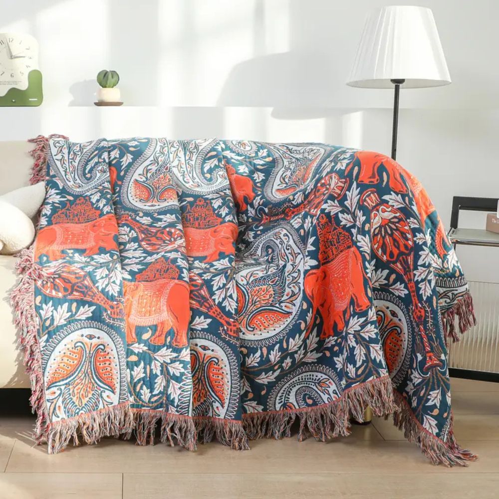 LoungeYard | Soft Wander Tusk Cotton Blanket — product view 3