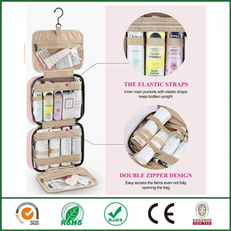 Waterproof Hanging Toiletry Bag with Four Zippered Compartments — product view 2
