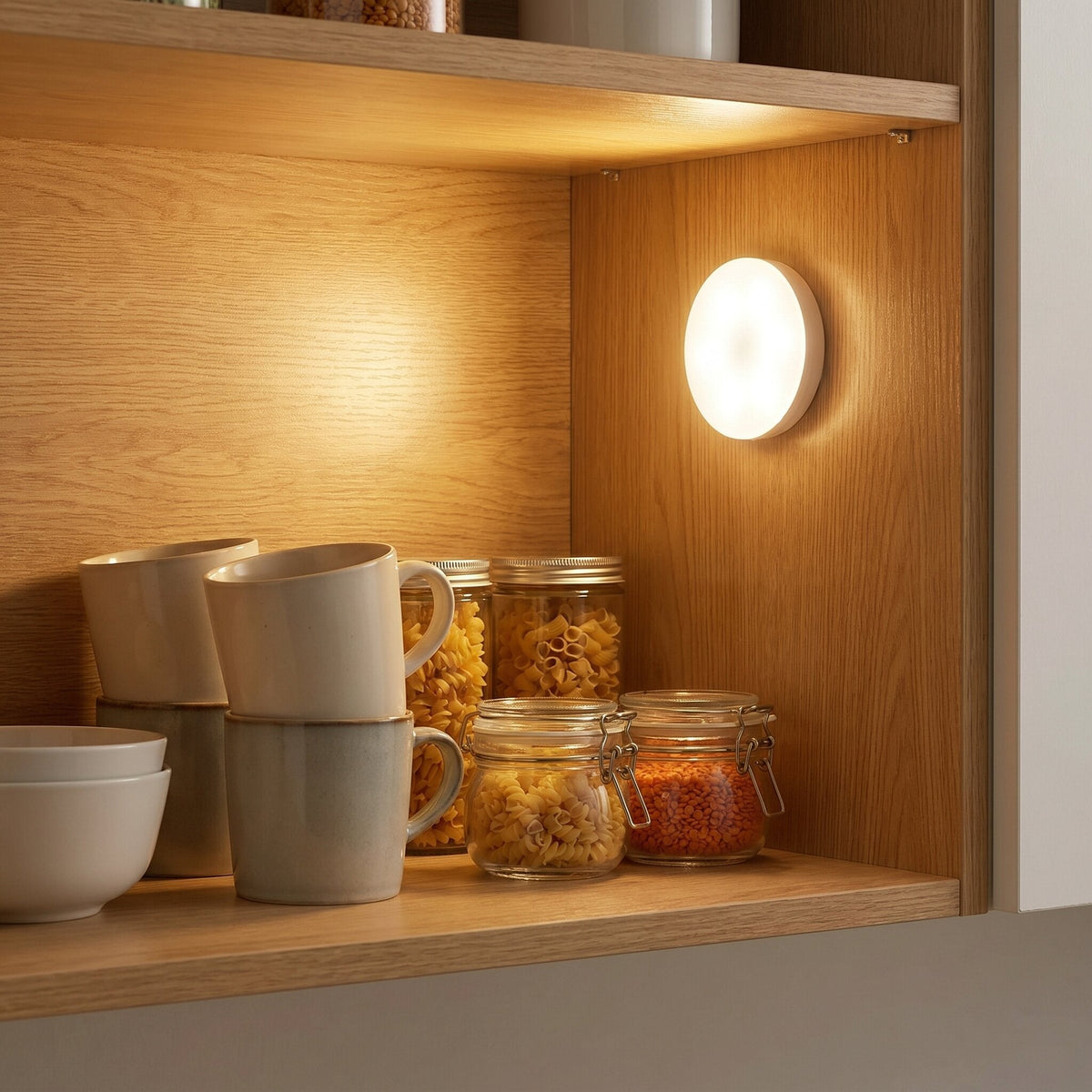 Motion Sensor LED Puck Light, Stick-On, USB or Battery — product view 4