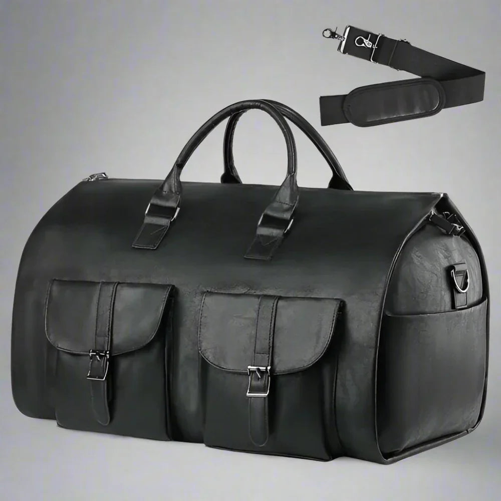 LoungeYard | Travel Duffel Bag Leather Carry On Luggage — product view 1