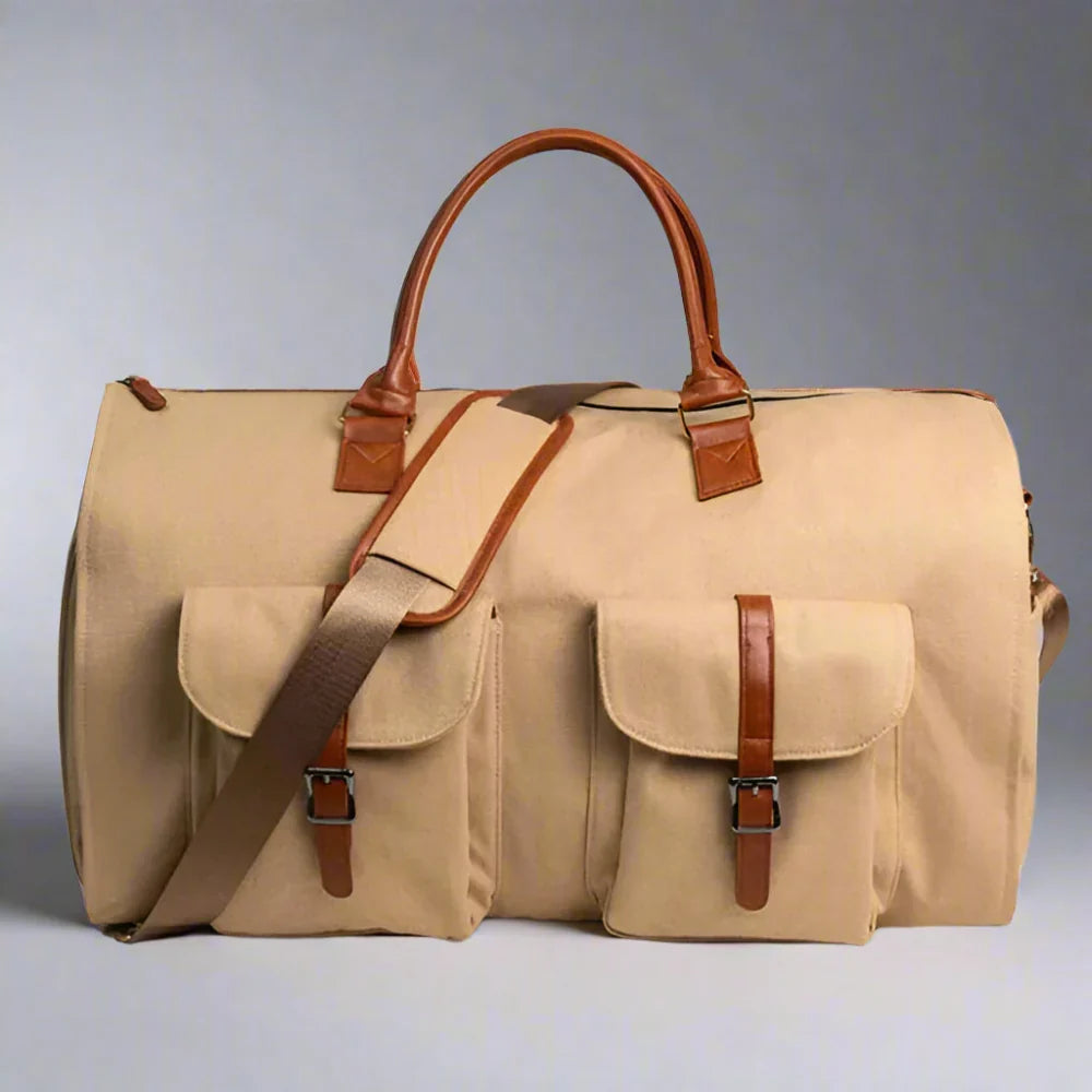 LoungeYard | Travel Duffel Bag Leather Carry On Luggage — product view 7