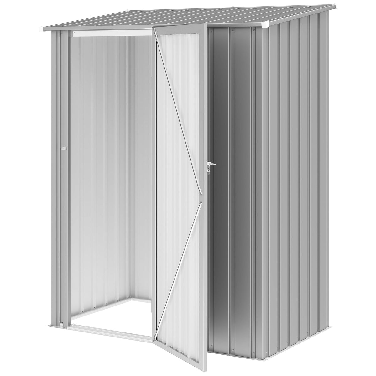 5ft x 3ft Garden Storage Shed with Sloped Roof and Lockable Door — product view 2
