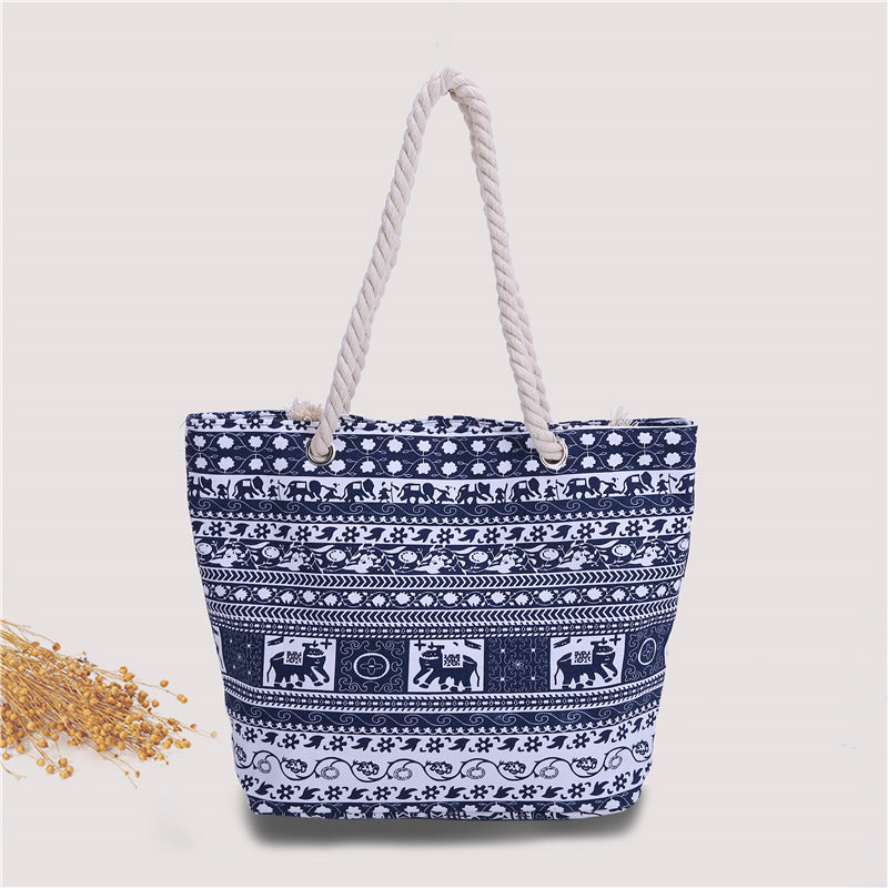 Spacious bag with maritime pattern LoungeYard — product view 5