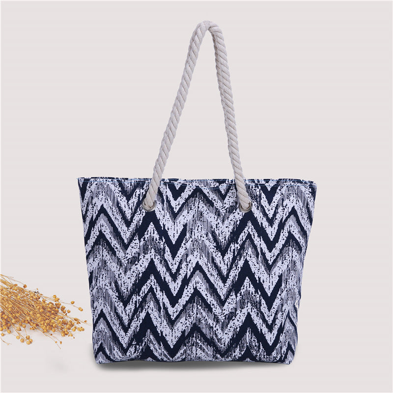 Spacious bag with maritime pattern LoungeYard — product view 4