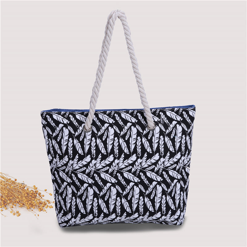 Large beach bag with ethnic pattern LoungeYard — product view 4