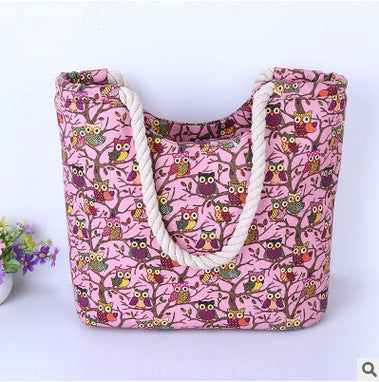 Beach bag with owl pattern LoungeYard — product view 7