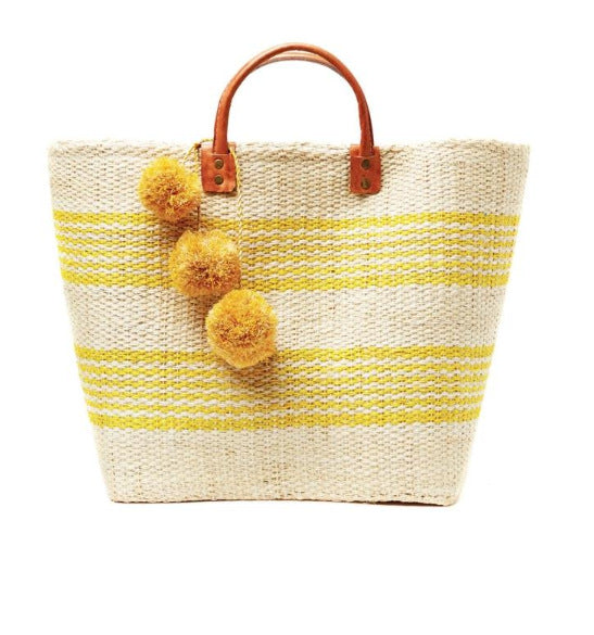 Stylish basket bag with playful pompons LoungeYard — product view 4