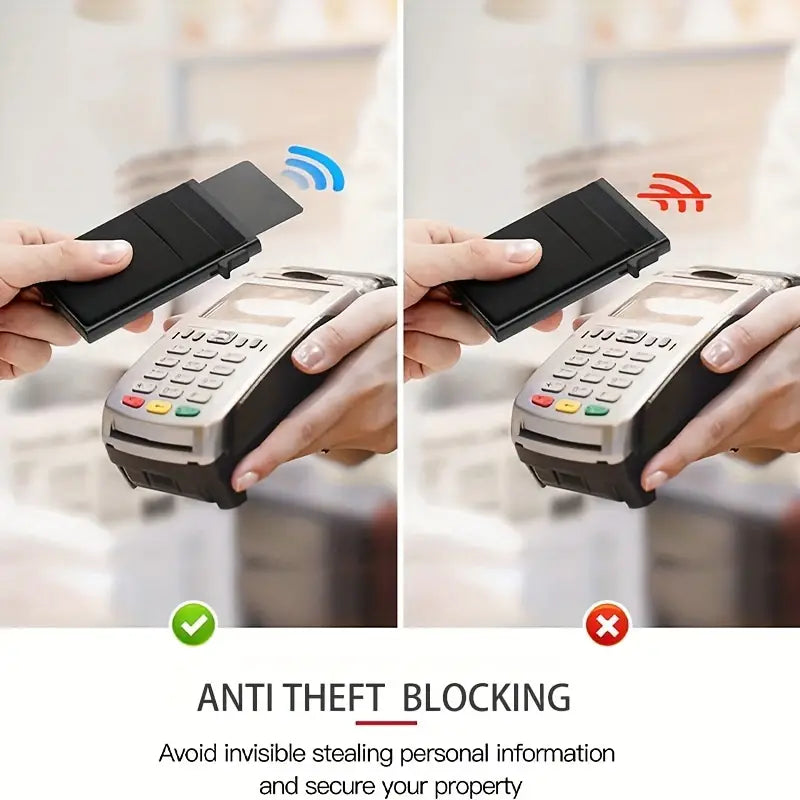 Minimalist RFID-blocking card holder wallet - Design with upto 8 cards capacity LoungeYard — product view 3
