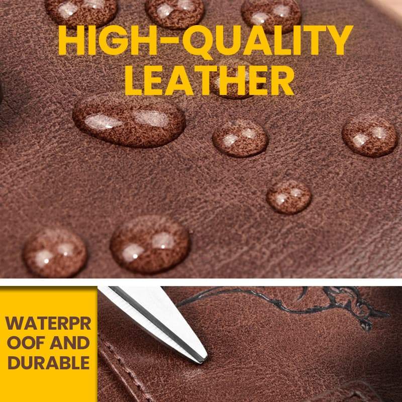LoungeYard | Men's multifunctional RFID-blocking, waterproof and durable PU leather wallet for men — product view 4