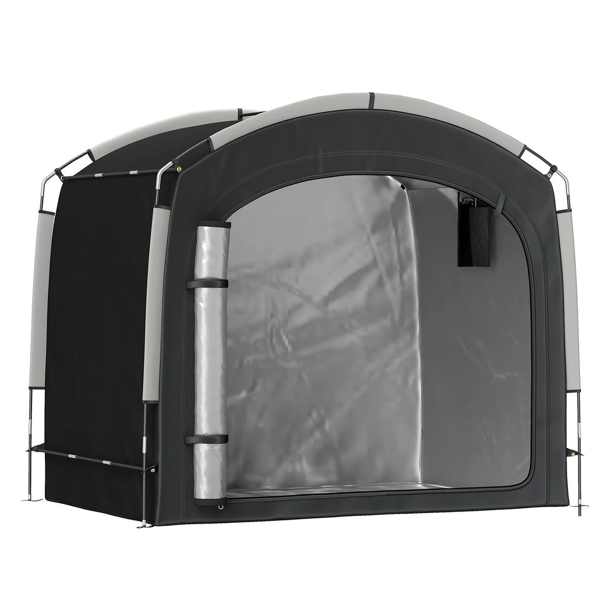 Bike Storage Tent with 210D Oxford Fabric and Carry Bag for 3-4 Bikes, Black — product view 1