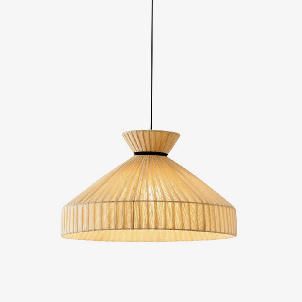 Foxglove Fluted Jute Pendant Lamp — product view 1