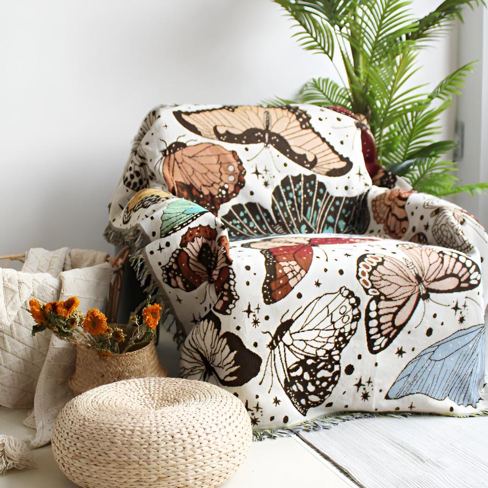 LoungeYard | Butterfly Garden Blanket — product view 2