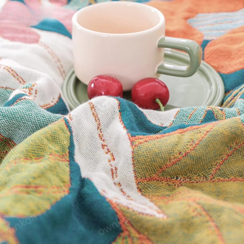 LoungeYard | Garden-Inspired Cotton Gauze Blanket — product view 4