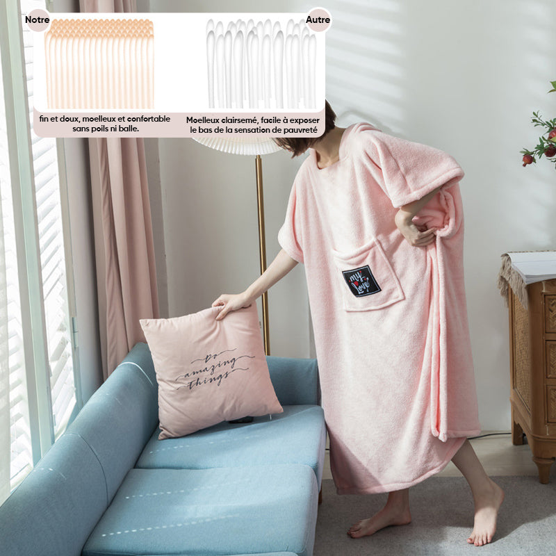 Terry bathrobe made of soft cotton fabric Girly | LoungeYard — product view 7