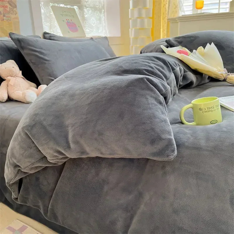 LoungeYard | Verdict Flannel Fleece Duvet Cover - CozyCover — product view 5