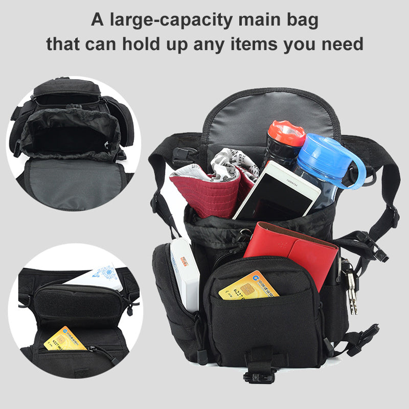 LoungeYard | Nylon Waterproof Men Tactical Waist Pack Leg Travel Belt Bag — product view 3