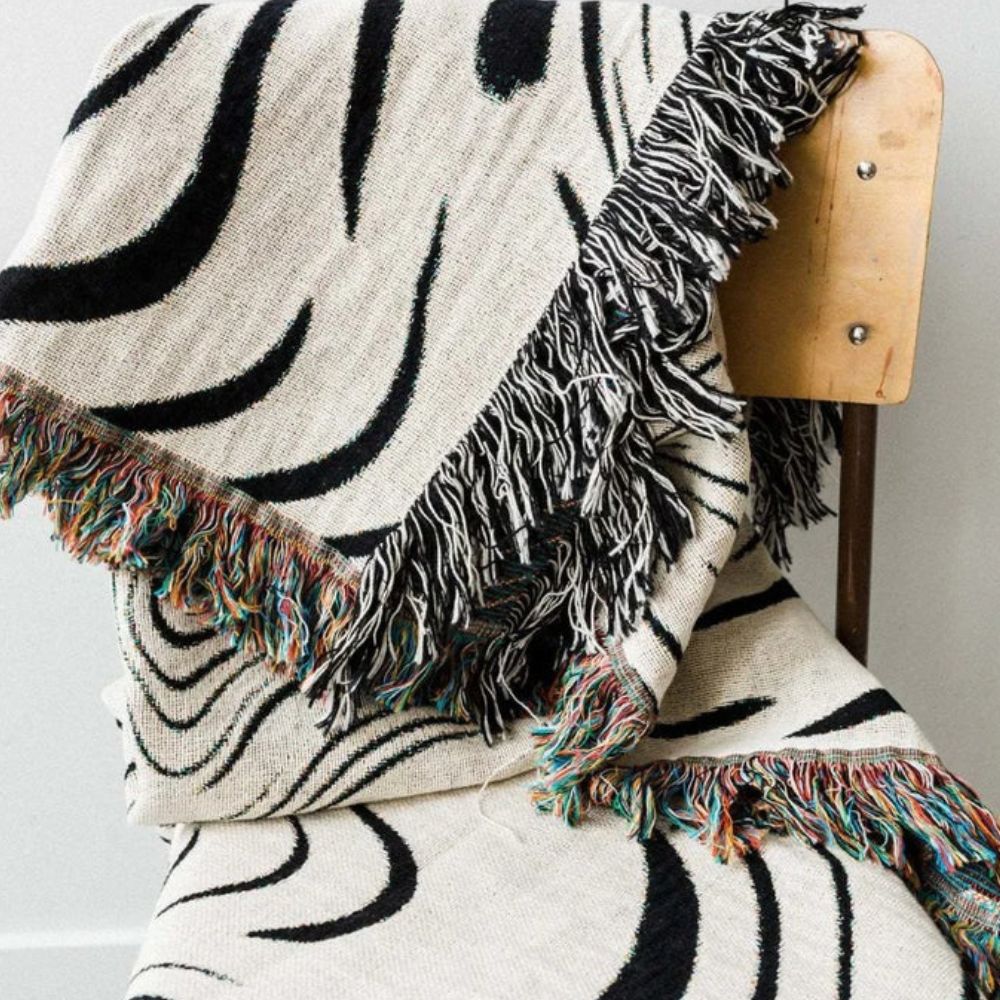 LoungeYard | Marble Woven Throw Blanket — product view 5
