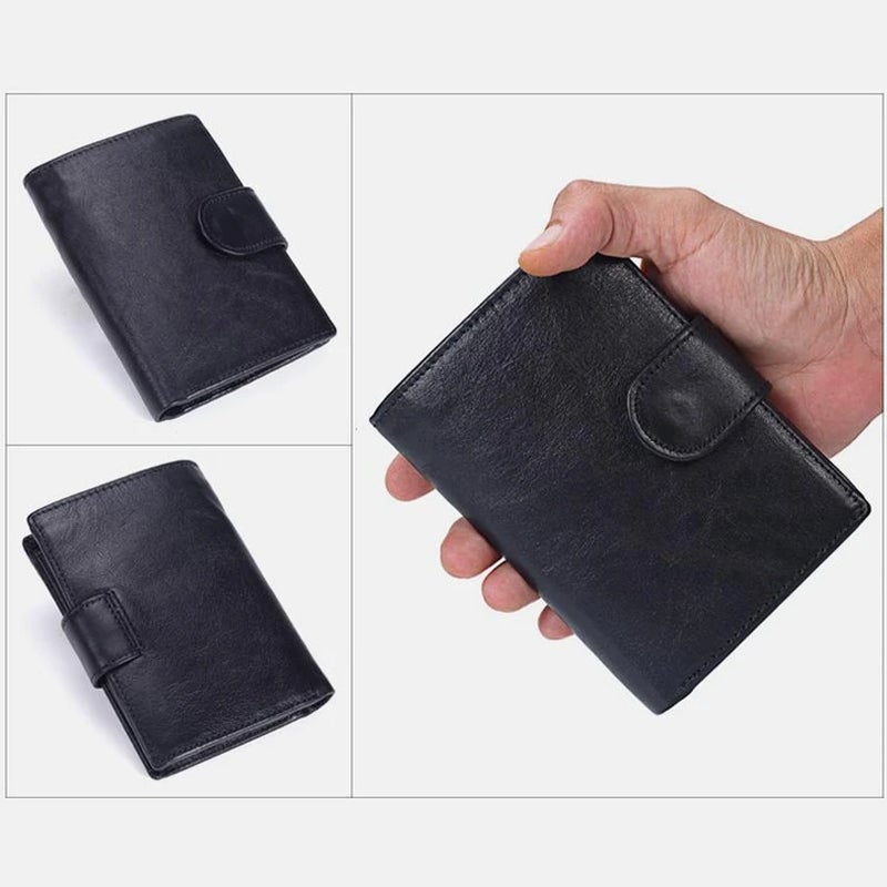Vintage Leather PU Wallet with three compartments and multiple slots | LoungeYard — product view 4