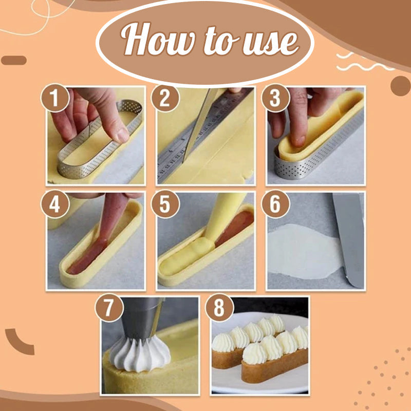 Oval Tart Ring Pastry Mold | LoungeYard — product view 4