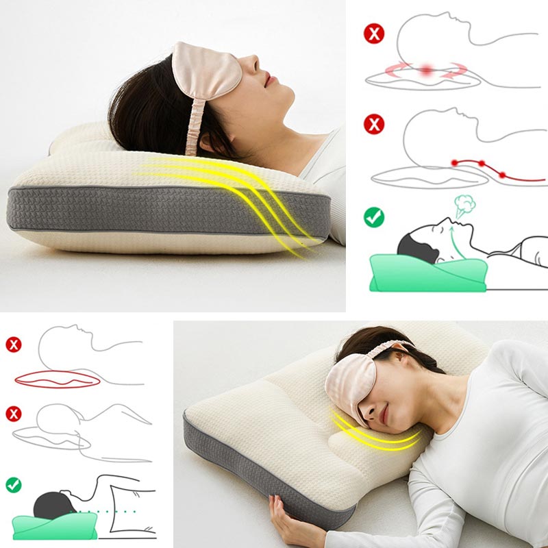 LoungeYard | Knitted Cotton Neck-support Sleeping Pillow — product view 4