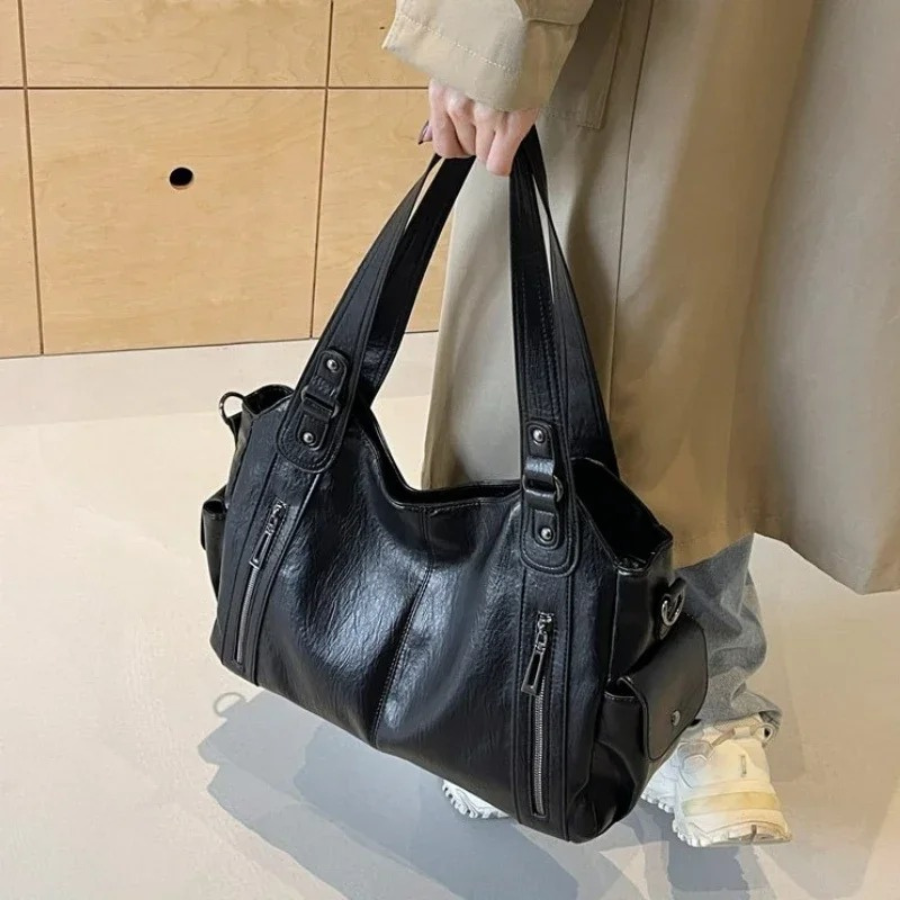 LoungeYard | Women’s Classic Multi-Compartment Shoulder Bag – Alma — product view 4