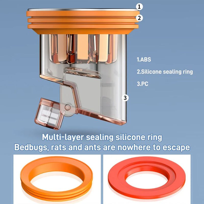 Universal double deodorant floor drain core | LoungeYard — product view 4