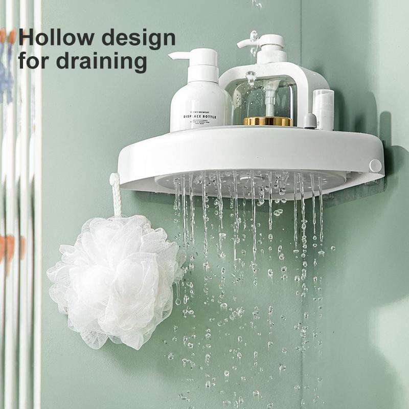 Waterproof Rotating Bathroom Corner Shelf — product view 5