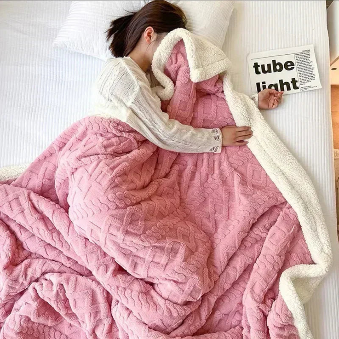 LoungeYard | Thick Warm Fleece Blanket Soft Stylish for Bedroom and Sofa — product view 1