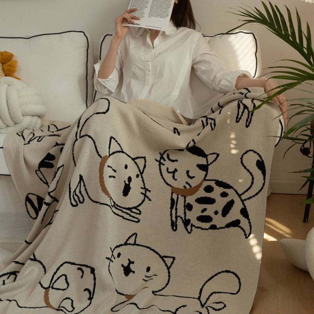 LoungeYard | Purrsoft Cotton Nap Blanket — product view 1
