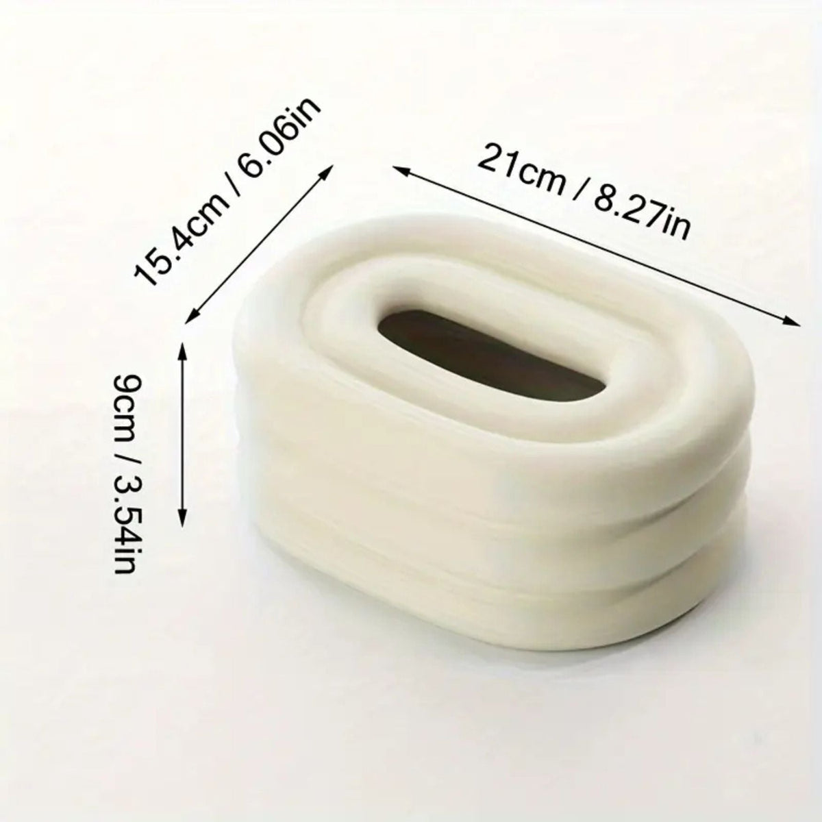 LoungeYard | Lustre Ceramic Tissue Holder — product view 5