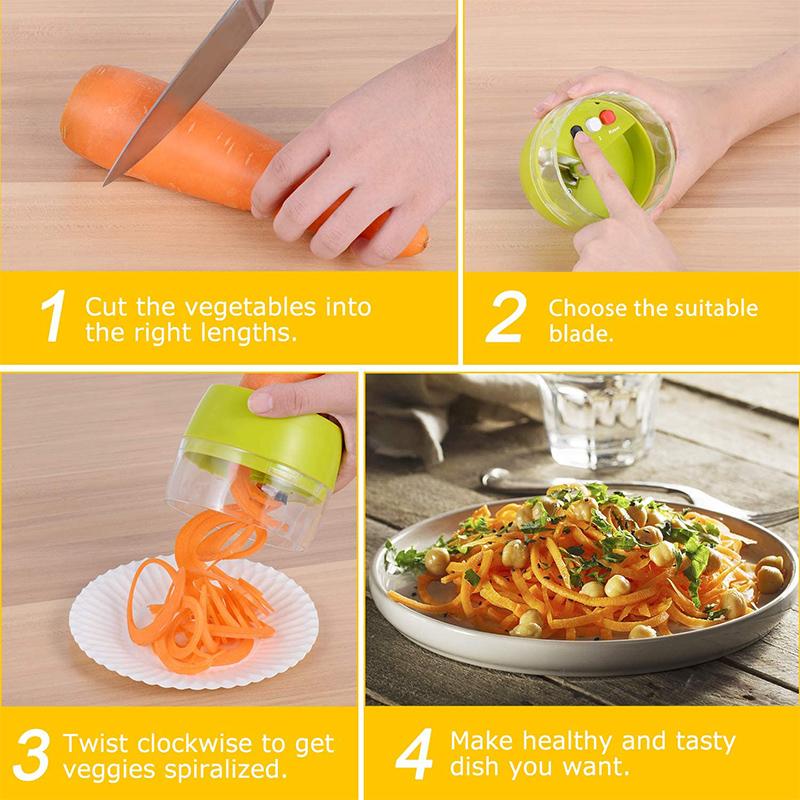 LoungeYard | Handheld Spiral Cutter Vegetable Slicer — product view 4