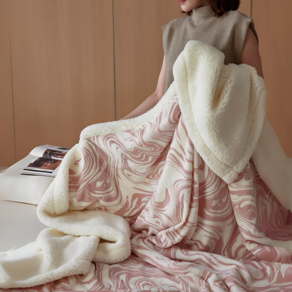 LoungeYard | Marble Swirl Snuggle Blanket — product view 4