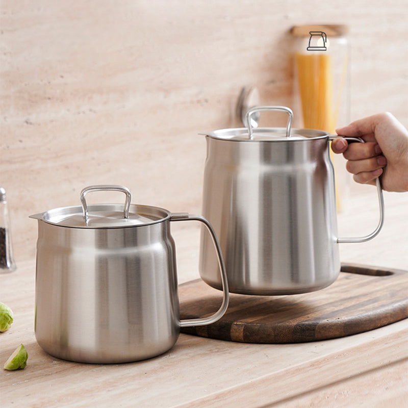 2-in-1 Stainless Steel Multifunctional Oil Strainer Pot | LoungeYard — product view 6