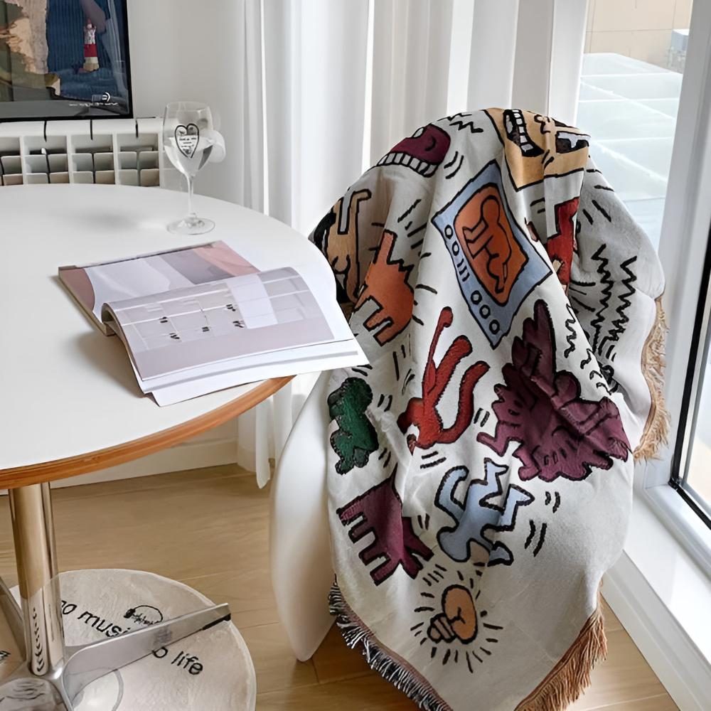 LoungeYard | Bold Expressions Tassel Blanket — product view 5
