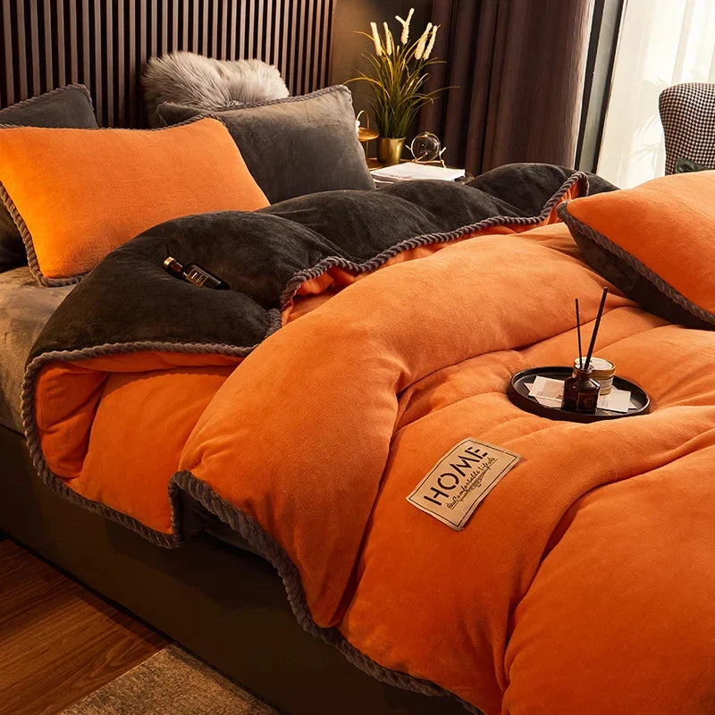 LoungeYard | Luxury Velvet Fleece Duvet Cover Set - PlushHaven — product view 7