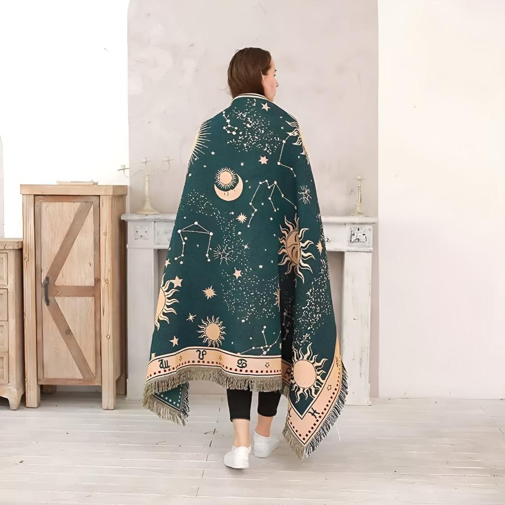 LoungeYard | Sun Moon Stars Celestial Blanket — product view 4