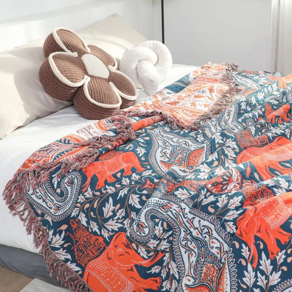 LoungeYard | Soft Wander Tusk Cotton Blanket — product view 4