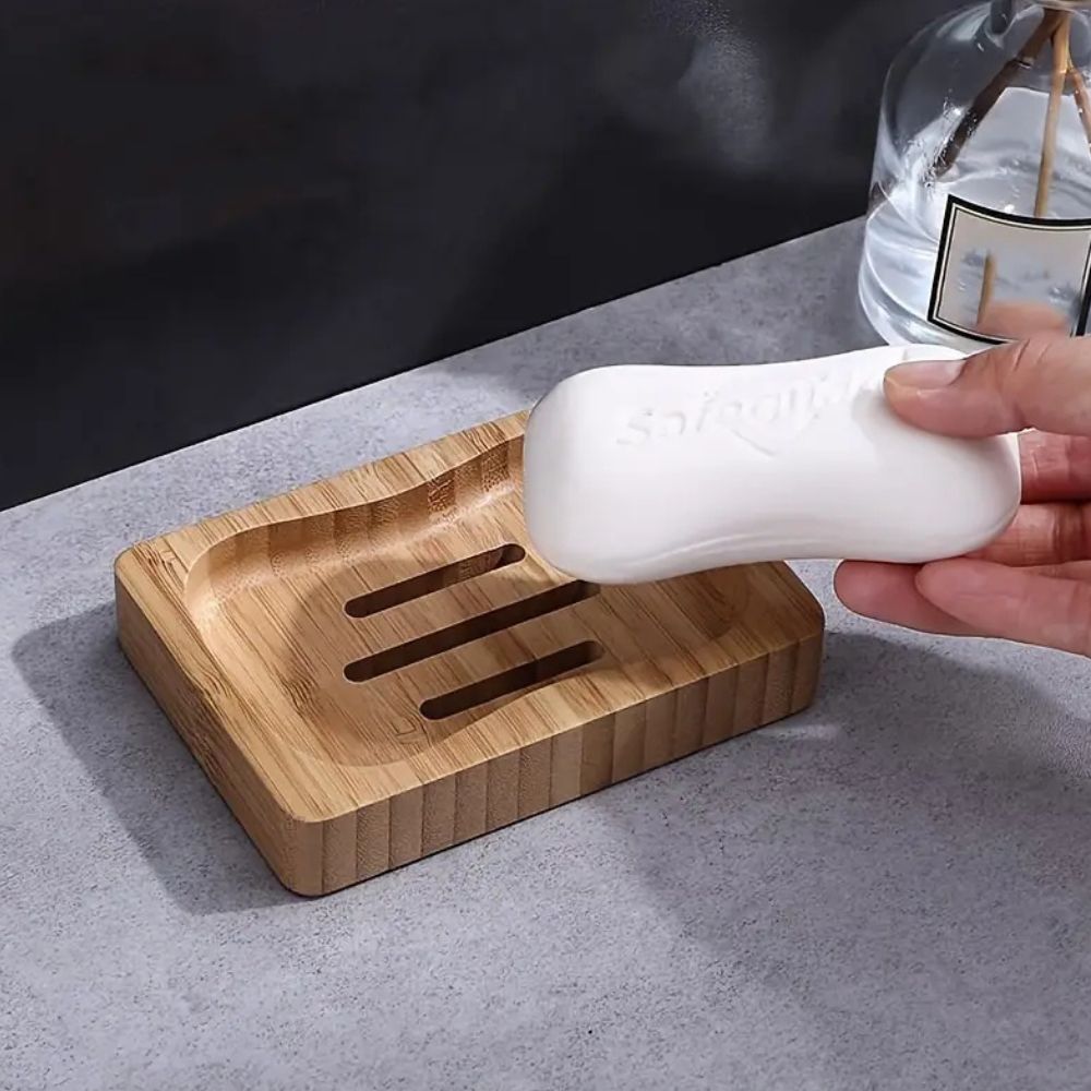 LoungeYard | Natural Wooden Soap Dish — product view 2