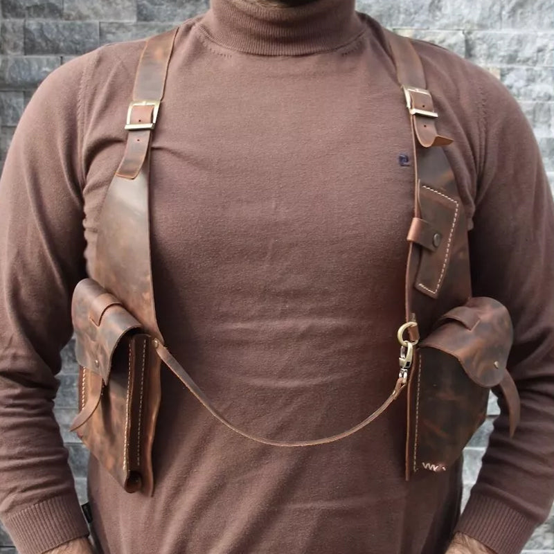 LoungeYard | Medieval Steampunk Retro Strap Armpit Shoulder Bag — product view 3