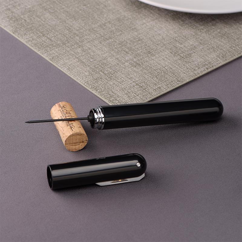 2-in-1 Air Pressure Pump Wine Bottle Opener with Foil Cutter | LoungeYard — product view 2