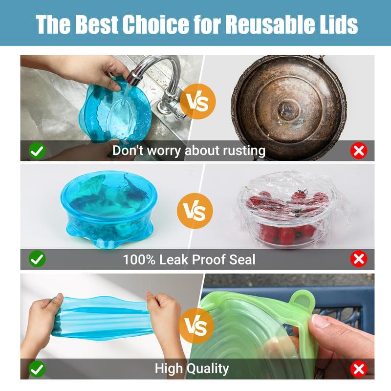LoungeYard | Kitchen Silicone Stretchy Crisper Lid — product view 3