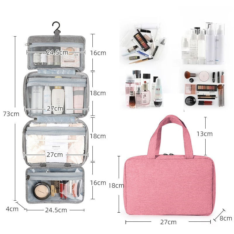 LoungeYard | Water-resistant Toiletry Bag Travel Bag with Hanging Hook — product view 5