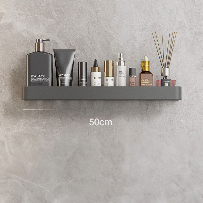 LoungeYard | Modern Grey Bathroom Shelf – Stylish Wall-Mounted Storage with Optional Towel Rail — product view 7