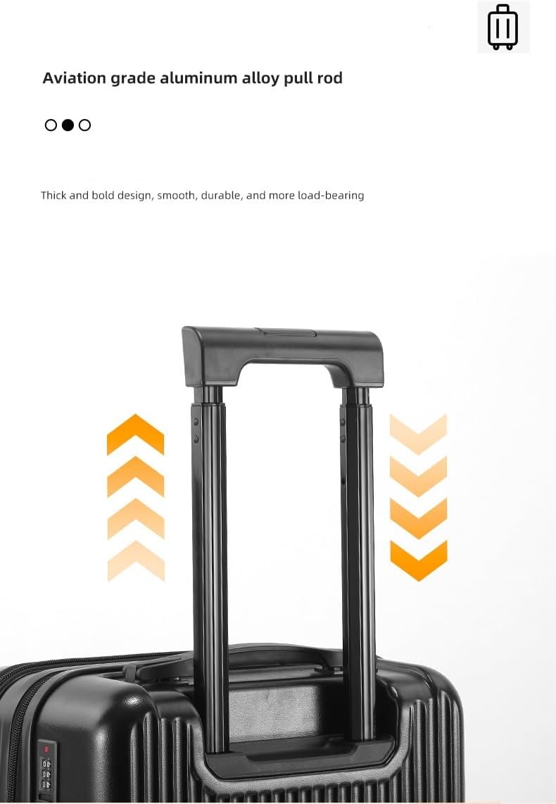 LoungeYard | Hard Shell Cabin Luggage with Cup Holder, USB Port & TSA Lock — product view 7